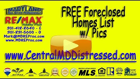 Find Foreclosed Properties |301-418-8640|Free List Of Foreclosures|21771|Free REOS|MD |21701