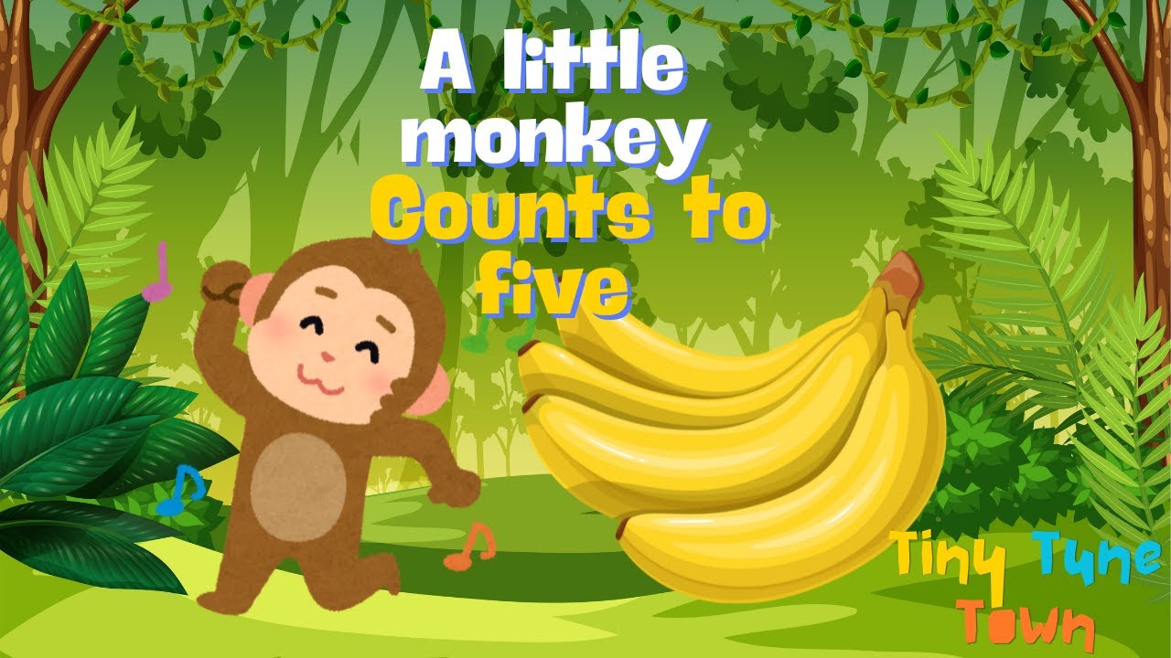 A Little Monkey Counts To Five I Kids Counting Song I Nursery Rhymes I