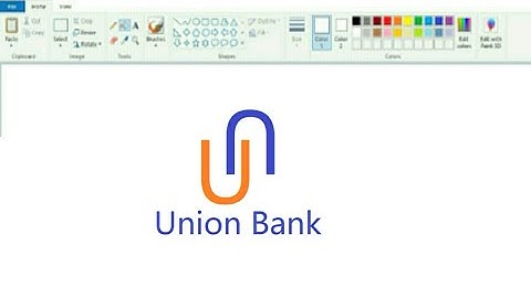 How do draw union bank logo in ms paint