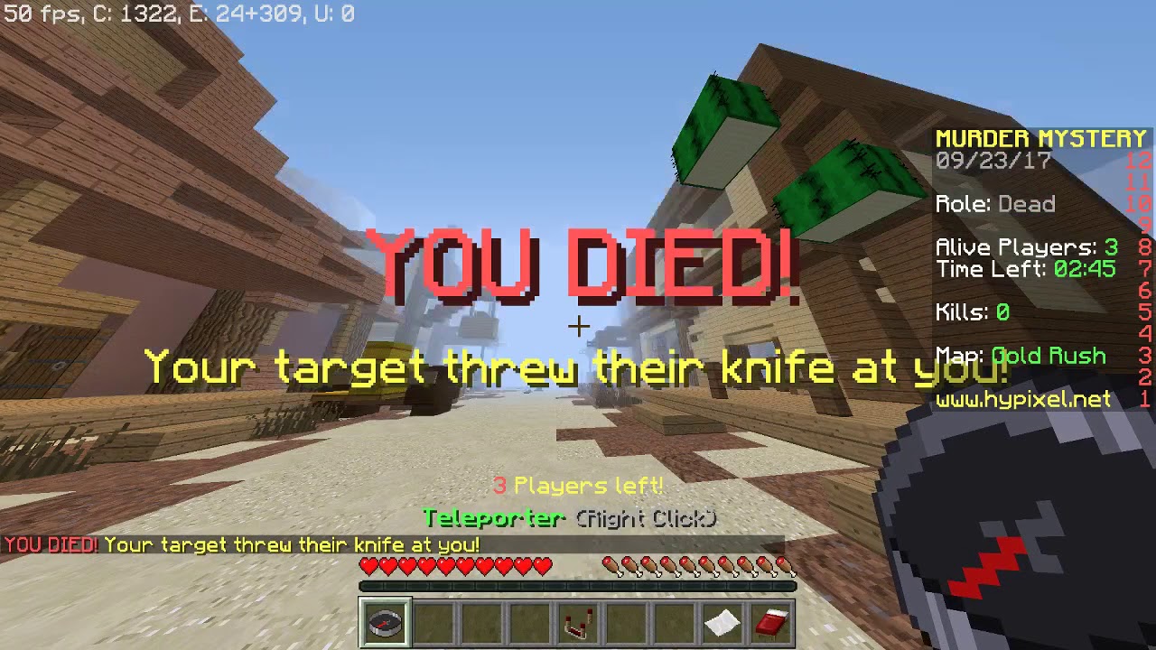 Minecraft Murder Mystery Gold Rush SECRET