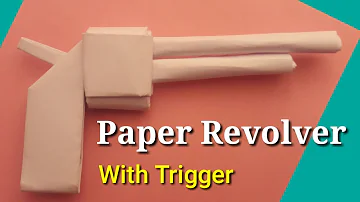 Make paper pistol - paper gun - origami revolver - easy origami