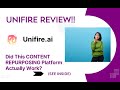 Unifire AI REVIEW- Did This CONTENT REPURPOSING Platform Actually Work? See(View Before use)