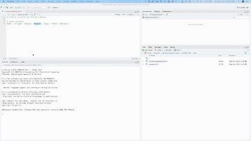 R Video 14: How to create variables and form a dataset in R