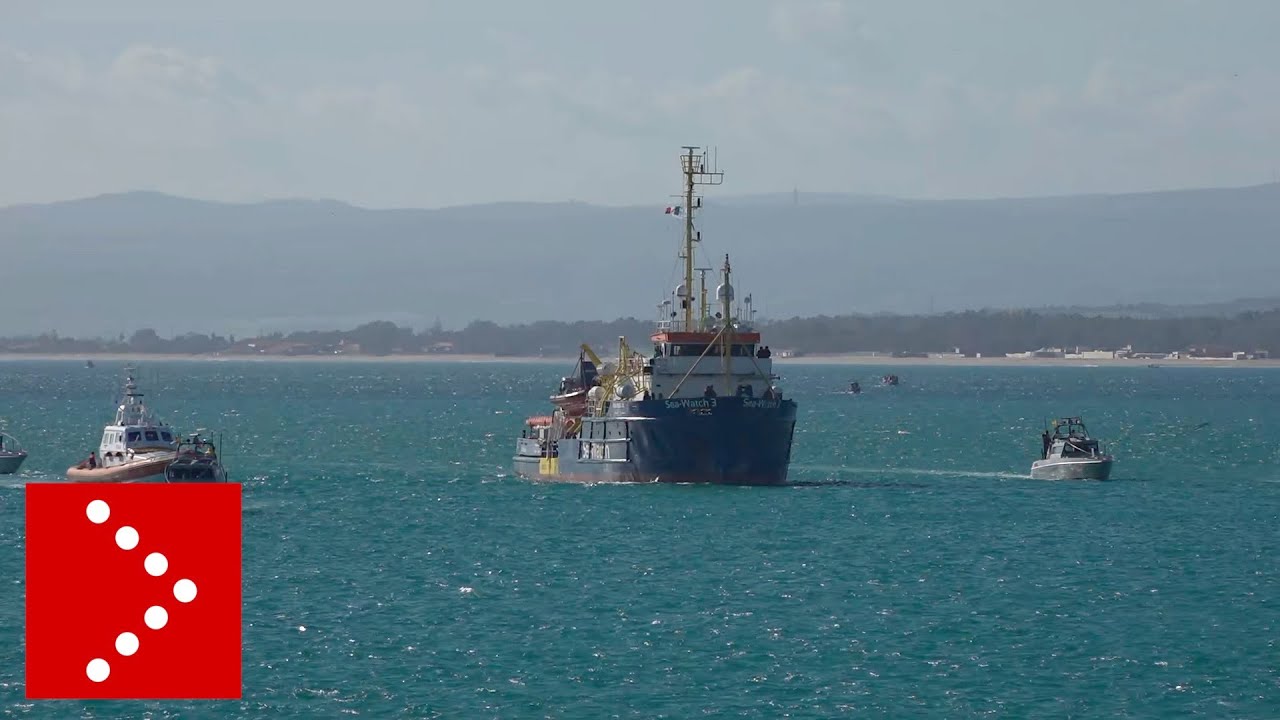 La Sea Watch entra al porto di Catania ore 10.30 del 31 gennaio 2019