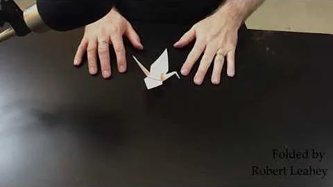 ASMR Paper Folding. Origami Crane; no talking