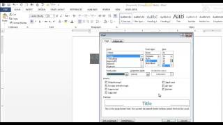 Character Formatting in Word 2013