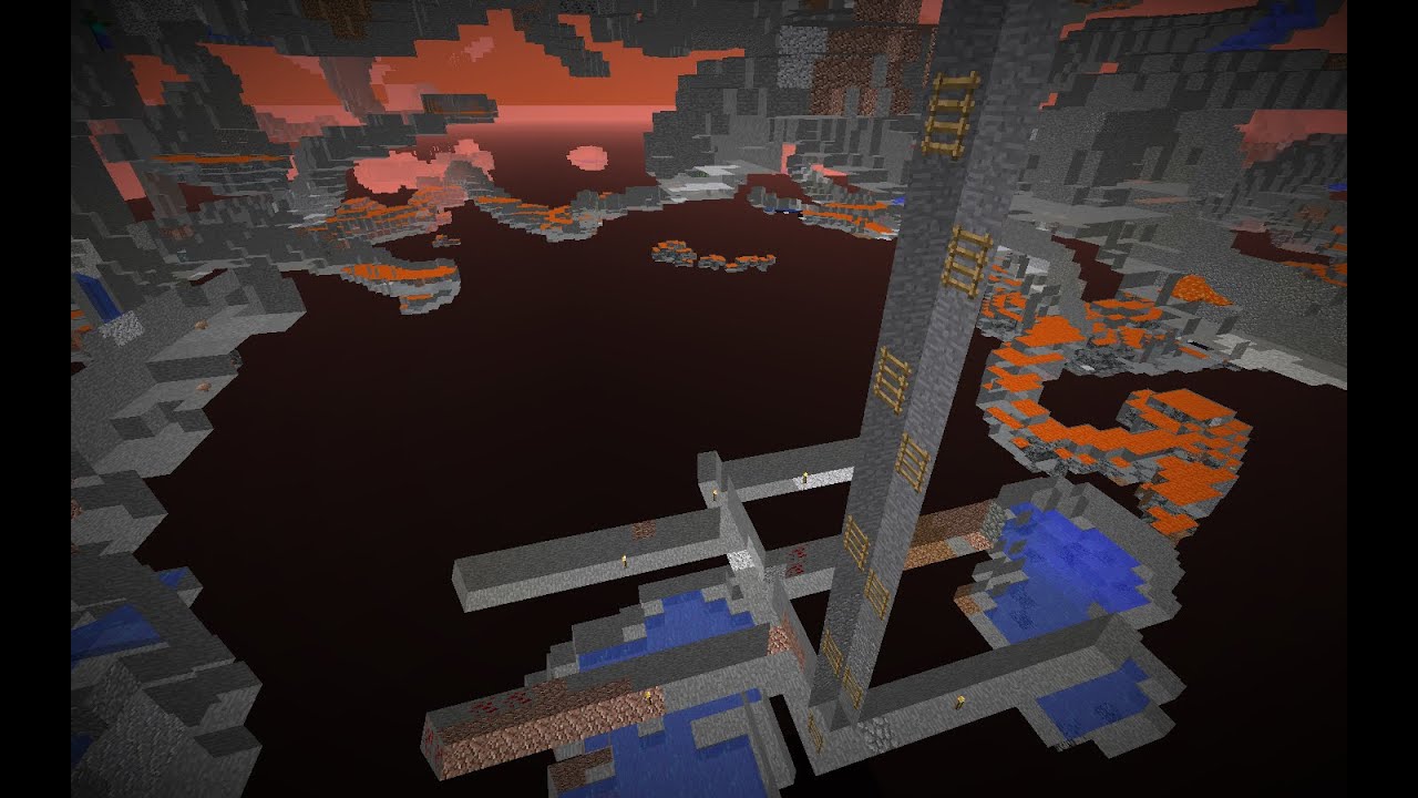 Minecraft Ocean Monument, Prelude: Mining straight down - YouTube