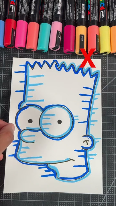 Drawing Blue from Roblox Rainbow Friends with Posca Markers! #drawing , posca markers drawing