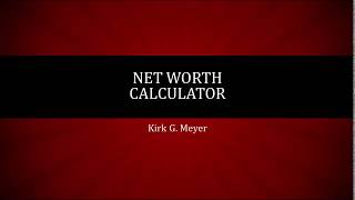 Net Worth Calculator