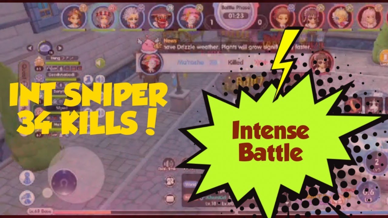 [ROX] Ragnarok X: Next generation- Int Sniper 34 Kills! (intense fight)
