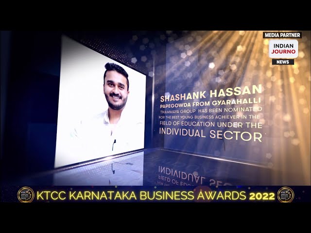 Shashank H P has been nominated for Best Young Business Achiever In The Field Of Education class=