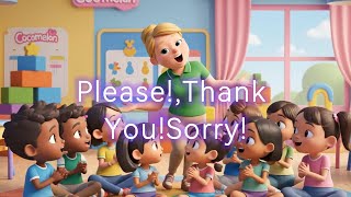 Good Manners Song for Kids | Please, Thank You & Sorry Song | 3D Learning Video for Children