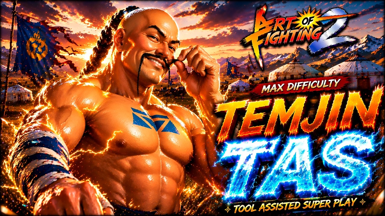 TAS】Temjin High Level Run ⚡ Arcade Mode – Art of Fighting 2