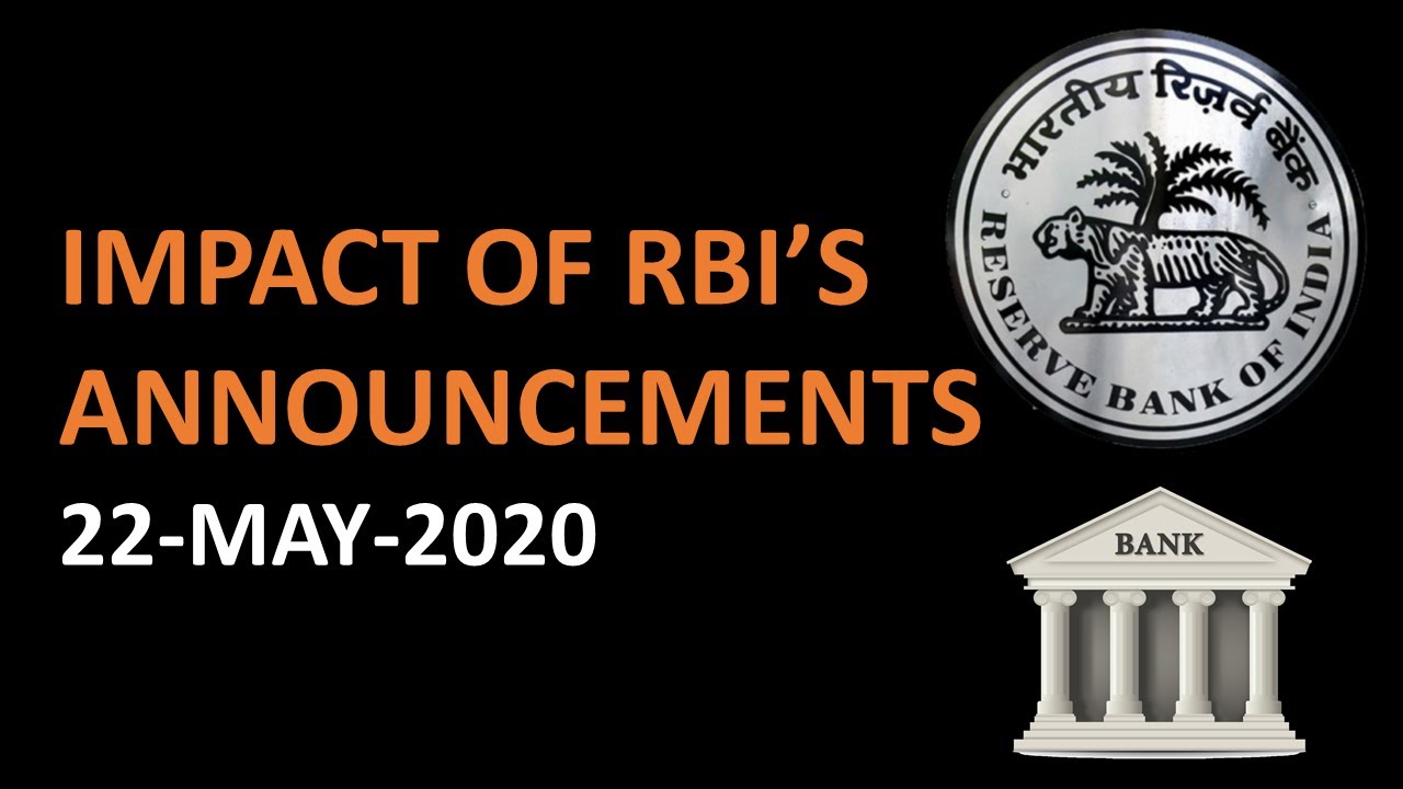 RBI Announcements 22May2020 Impact on Economy by CA Aashish Sachdev