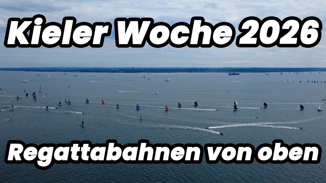⁣Kieler Woche 2026 Tag 2 | Regatten auf der Kieler Förde aus der Vogelperspektive