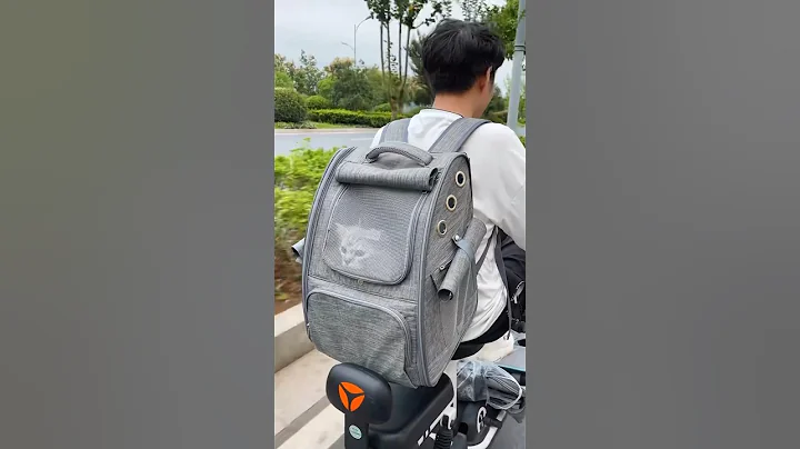 Watch the video about Pet backpack #backpack #bag #pet #cat #travel #funny #cute #foryou