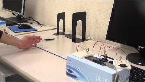 arduinoと測距モジュールと圧電スピーカーで楽器