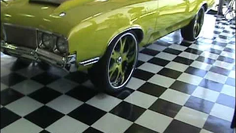 1970 cutlass on 24 inch donk box bubble asanti wheels 4 l7 15's in trunk donk candy paint