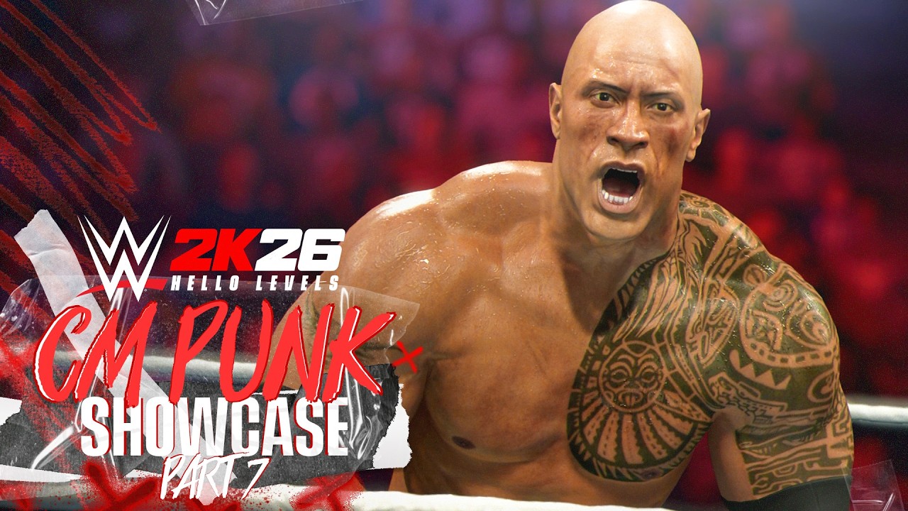 WWE 2K26 CM PUNK Showcase Mode Gameplay Part 7 - CM Punk vs The Rock - Rematch Redemption