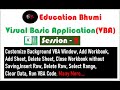 Education Bhumi VBA Session 2 | Select Range| Add Workbook| ADD Sheet | Customize VBA Background |