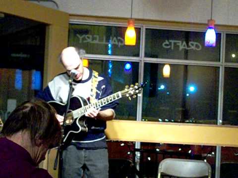 Hamish playing guitar - The Edge Coffeehouse, Winn...