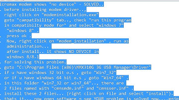 micromax modem shows "No Device" in windows8/8.1 - solved