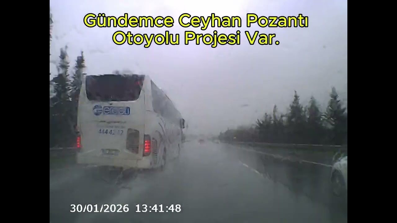 Çok Şiddetli Yağmur Altında Adana Tarsus Otoyolundan Pozantı ve Niğde Yönüne Hızlandırılmış Çekim.