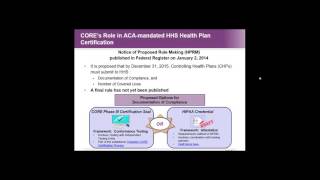 Voluntary CAQH CORE Certification National Webinar with Group Health Cooperative - October 27, 2015