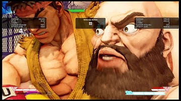Zangief - Ryu  wakeup EX DP punish ( 1039 dmg 1 reset )