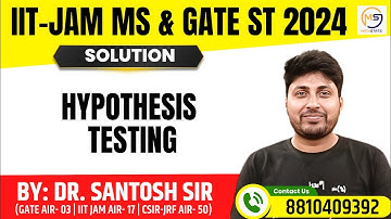 IIT-JAM MS 2025 | Hypothesis Testing | Mathstats @8810409392