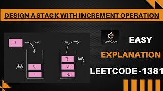 Design a Stack With Increment Operation | Leetcode 1381 | Java | Hindi | code + explanation