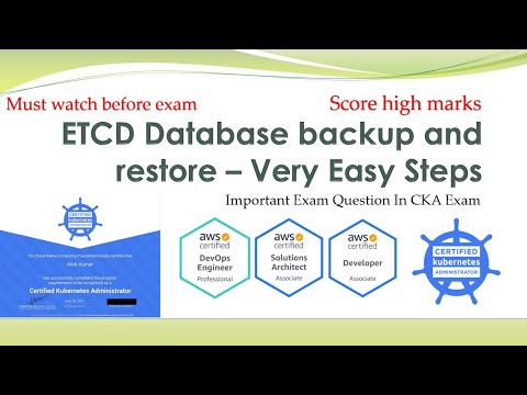 Kubernetes.. ETCD Backup and Restore... Very Easy Steps... CKA Exam Tips..