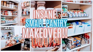 Small Pantry Organization Before & After Pantry Makeover 2022 Declutter & Organize With Me