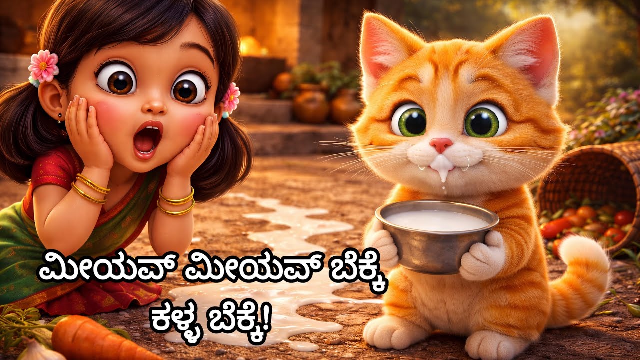 Мяу-Мяу Бекке | Кошачья песня «Мяу-мяу» | Каннада Детские песни | #kannada #kannadasongs #fillytunes