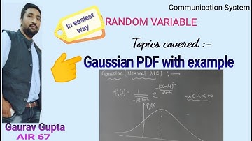 Random Variable (part-8|GAUSSIAN PDF| GATE QUE| MATHEMATICS|COMMUNICATION|CAREER EASY