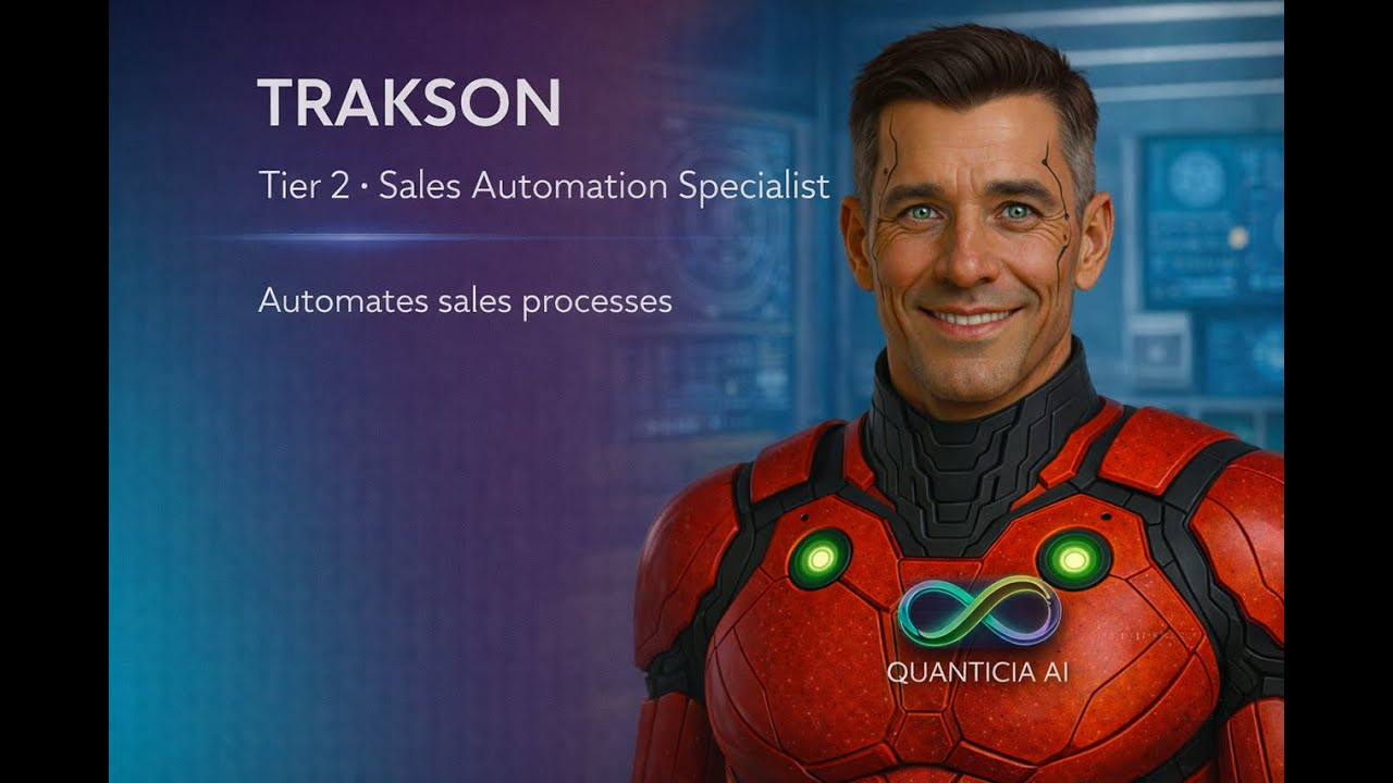 Meet Trakson | Sales Automation Specialist in the QuanticiaAI System.