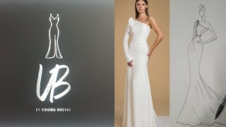 Como hacer  un vestido de novia con manga y cola/How to make a wedding dress pattern with traiN