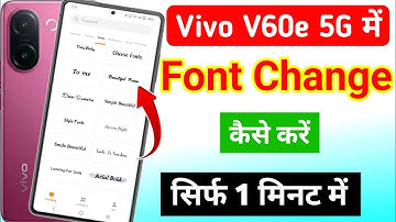 vivo v60e 5g me font style kaise change kare | how to change font style in vivo v60e 5g 