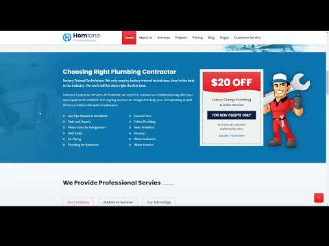 Homlane - Plumbing WordPress Theme remodeling Sever