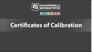 Campbell Scientific Downloadable Certificates of Calibration