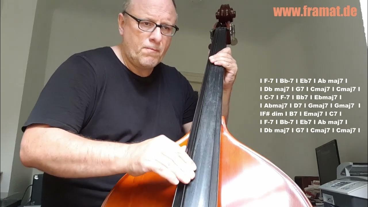 Walking Bass upright bass with chords YouTube