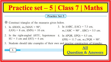 Practice set 5 class 7th maths | geometrical constructions | Chapter number1 maharashtra state board