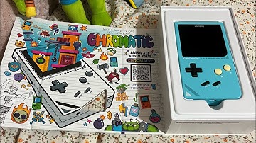 Modretro Chromatic Gameboy is in the games room, unboxing and gameplay. 