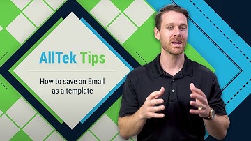 Tech Tip - How do you save an Outlook email as a template?
