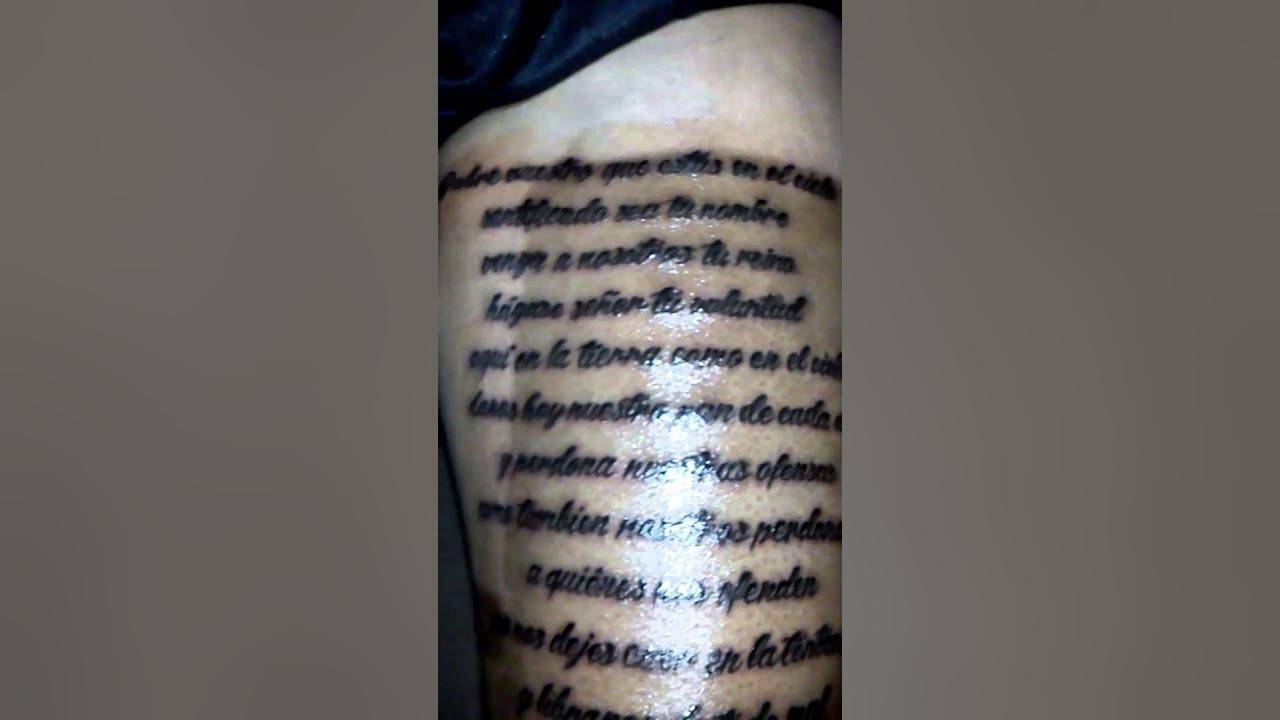 Padre nuestro Tattoo YouTube