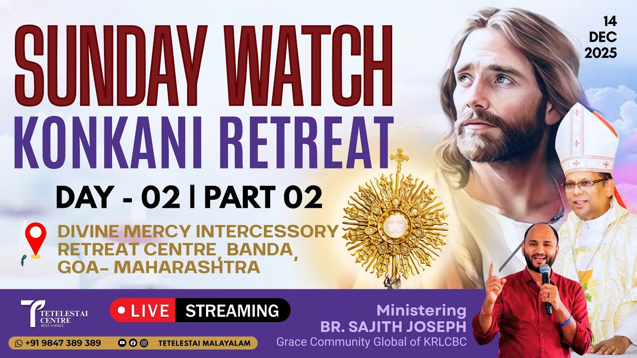 🔸 EVG SUNDAY LIVE 🔸 Divine Mercy Intercessory Retreat Center, Banda | Day 2, Part 2 | 14 Dec 2025