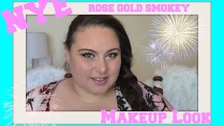 NYE Rose Gold Smokey with a Twist / Cut Crease Makeup look