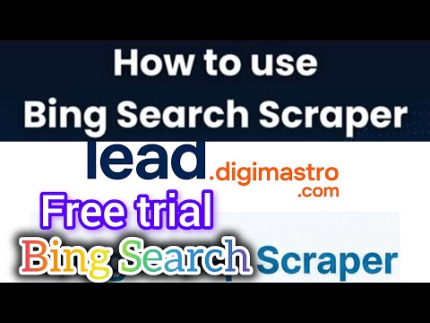 How to use the Bing Search Scraper