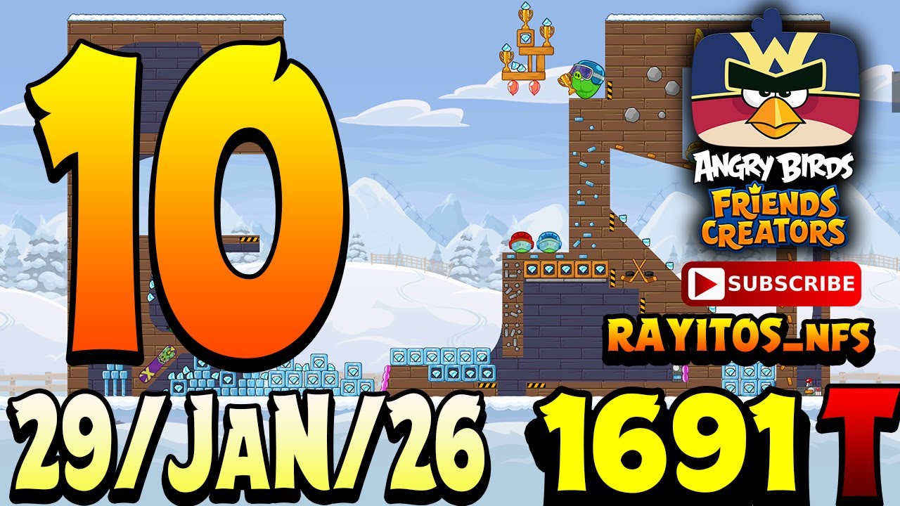 Angry Birds Friends Level 10 Tournament 1691 Highscore POWER-UP walkthrough