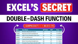 The POWER of Double Dashes (--) in Excel | SUMPRODUCT Trick